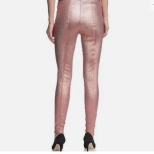 Anthropologie Pink Metallic Pants